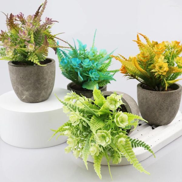 Fiori decorativi Succulente artificiale realistico Pianta di giada finta in vaso elegante per interni o esterni a bassa manutenzione