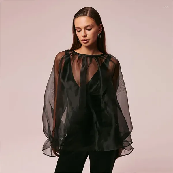 Damenbadebekleidung 2023 Strand Cover Up Frauen Kleid Sommer Sexy Black Mesh Shirt Solide Polyester Ausflüge für Strände Schwimmen Damen Tragen und Tunika