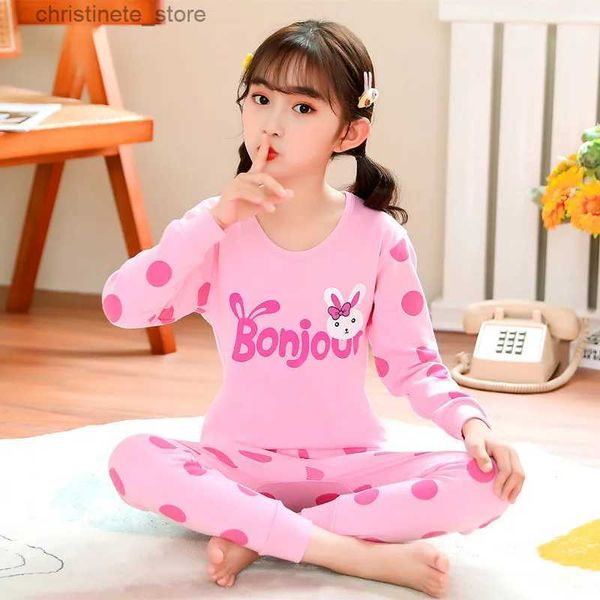 Pigiama 2 4 6 8 10 12 14 anni Pigiami per ragazze adolescenti Set pigiami in cotone per bambini Indumenti da notte per ragazze Set di abbigliamento per bambini Abiti per bambini