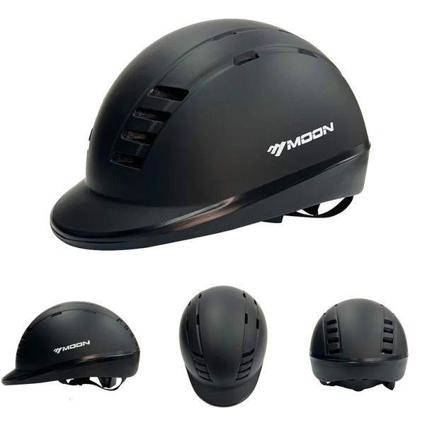 Capacete equestre lua unissex respirável, equipamento de equitação, capacetes de ciclismo, tampa de proteção 4862cm ajustável 231225