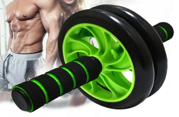 Direto da fábrica duas rodas abdominal abdômen equipamentos de fitness roda gigante ab rolo exercício abdominal wheelbluegreen671525541295