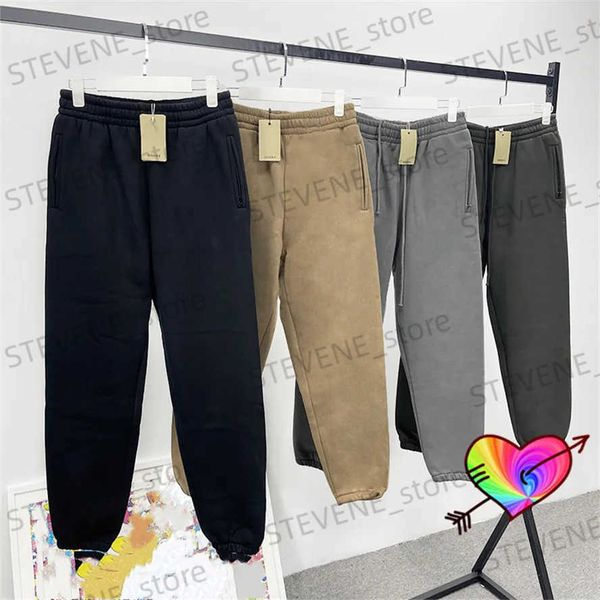 Pantaloni da uomo lunghi con coulisse Stagione 6 Pantaloni 2022 Uomo Donna Pantaloni bianchi Terry Cotton Hip Hop Solid Ye Pantaloni sportivi T231214