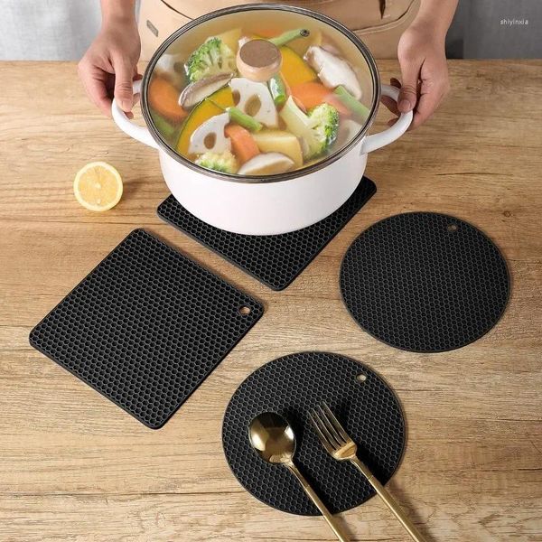 Tappeti 1 pz multifunzione tappetino in silicone resistente al calore sottobicchieri per tazze pastiglie antiscivolo presina tavolo tovaglietta accessori da cucina