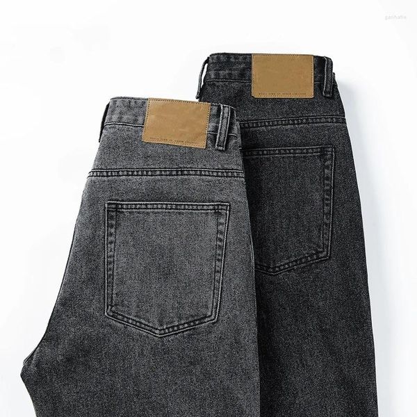 Jeans da uomo Pantaloni Harem da uomo larghi neri Vestibilità ampia Abbigliamento di lusso largo Pantaloni streetwear in denim Oversize 42