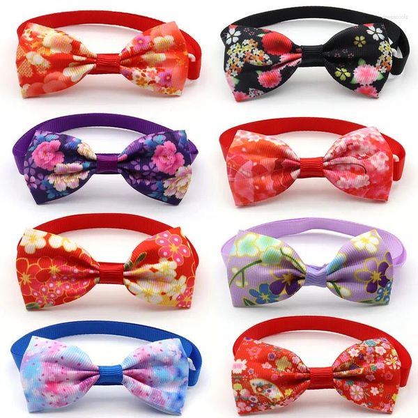 Abbigliamento per cani 30/50 pezzi Accessori per animali domestici Papillon per gatti in stile giapponese Cravatta Bowknot Papillon regolabile Forniture per animali domestici