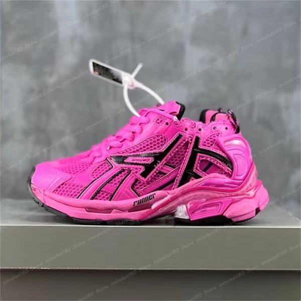 Track Runners 7.0 Мужские кроссовки Дизайнерская обувь Женская граффити Белый Синий Оранжевый Черный Многоцветная Мужская обувь Кроссовки большого размера