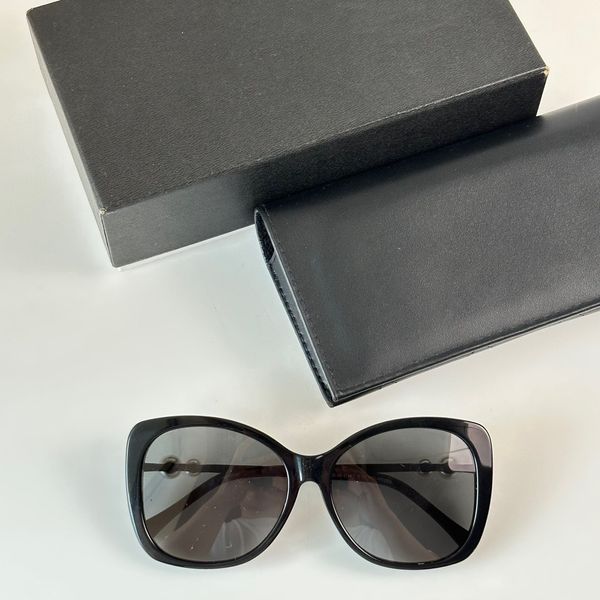 Modedesigner-Sonnenbrille, Strandsonnenbrille für Mann und Frau, französische Marke, Schmetterlingsrahmen mit doppelten Perlenbügeln, mit Box, Sonnenbrille für Damen