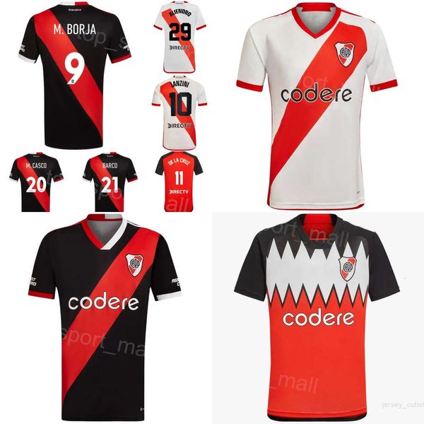 Club Team 23-24 Homens Futebol River Plate Jerseys 9 BORJA 21 BARCO 26 FERNANDEZ 25 RONDON 36 SOLARI 20 CASCO 13 DIAZ 29 ALIENDRO GONZALEZ HERRERA PEREZ Camisa de Futebol Kits