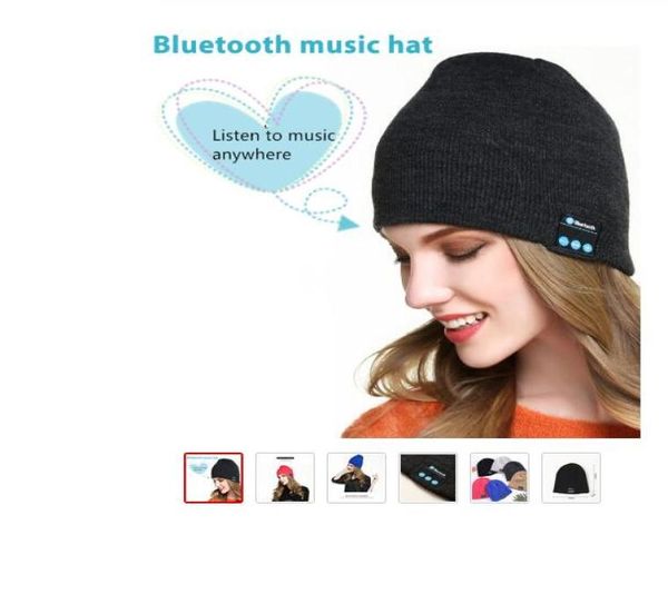 2020 Yeni Kablosuz Bluetooth Kulaklıklar Spor Müzik Şapkası Akıllı Kulaklık Beanie Cap Kış Şapkası Konuşmacı ile Xiaomi Huawei Samsung 6709798