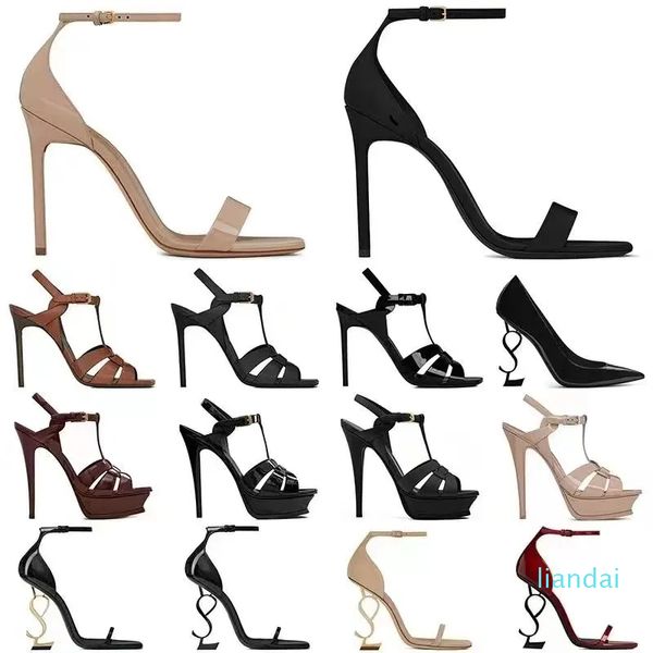 scarpe eleganti da donna décolleté tacco a spillo pelle dita aperte Festa Matrimonio Ufficio Carriera nero nudo caldo rosso marrone lusso designer sneakers taglia 36-41