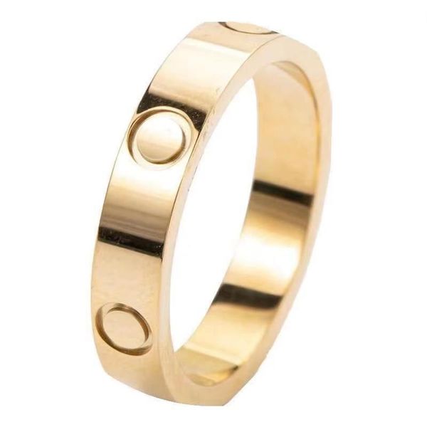 Verlobungsringe für Damen, Schmuck, versilberter Bandring für Herren, einfacher Buchstabe, Edelstahl, Hochzeitsgeschenk für Paare, Accessoires 258s