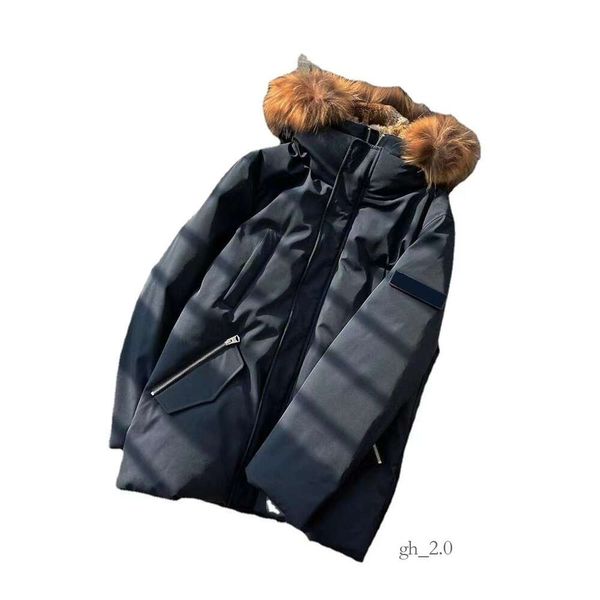 Mackages Puffer Jacket Мужчина и женские дизайнерские дизайнерские mackages Длина Черная куртка Хаки с завязкой с завязкой для женщин.