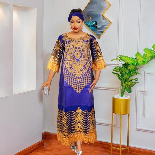 Ethnische Kleidung HD afrikanische Kleidung für Frauen, traditionelle Stickerei-Kleider, Bazin-Kleid, hochwertiger Party-Hochzeits-Anlass-Rock