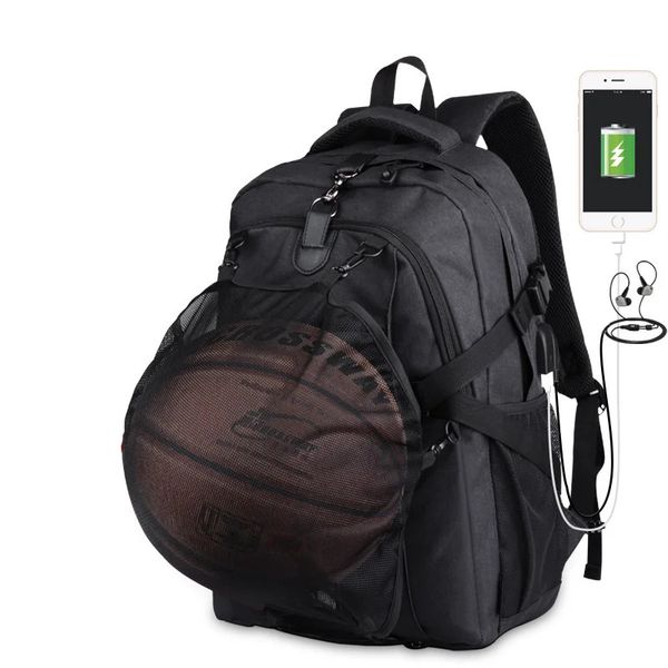 Toplar Erkekler Spor Basketbol Futbol Backpack Okul Çantası Genç Erkekler Futbol Balo Pack Dizüstü Bilgisayar Futbol Net Spor Salonu Basketbol Çantaları 231213