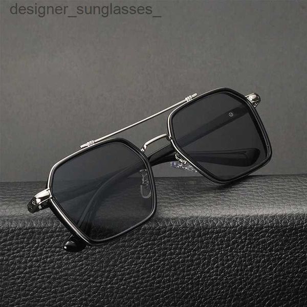 Солнцезащитные очки Интеллектуальные фотохромные солнцезащитные очки для мужчин Профессиональные солнцезащитные очки для водителя днем и ночью UV400 Ретро Роскошные дизайнерские очки vintageL231214