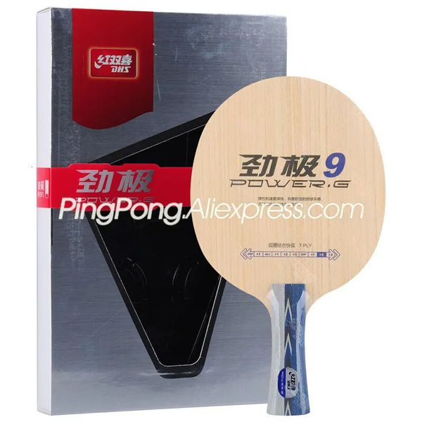 Raquetes de tênis de mesa Original Power G 9 Blade 7 Ply Wood Fast Attack PG9 Raquete Ping Pong Bat Paddle 231213