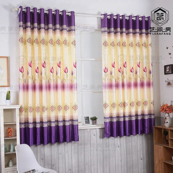 Cortina 1pcs Impressão Pastoral Cortinas Blackout Acabadas Quarto Sala de Estar Varanda Cortina Tecido Transmitância de Luz 40% -70% F8285 231213