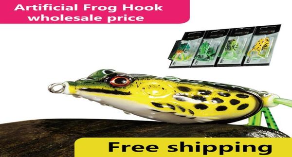 Imitazione Artificiale Artificiale in gomma in gomma in plastica Ascello 45cm8g 5cm11g 55cm14g Lifelike Frog Snakehead BOXED ESCI 3540782