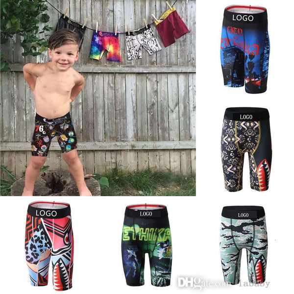 Crianças roupa interior calças meninos designer boxer briefs casuais esportes calças curtas dos desenhos animados praia shorts boxers marca masculino