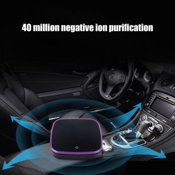 Purificatore per deodorante per auto con filtro pulitore Ionizzatore negativo Usb Batteri formaldeide Dispositivo di purificazione degli odori Consegna a goccia di merci Dhgxh