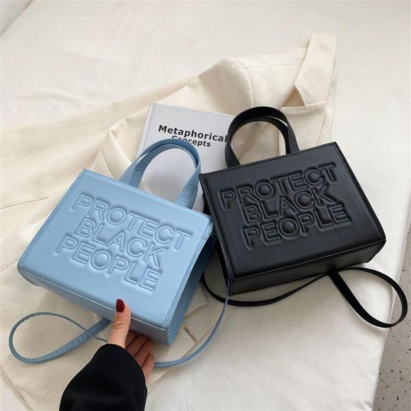 Summer Beach Crossbody Borsa in pelle Shopping Caratteri per le lettere di lettere Donne Proteggi Black People Tote Spley229f