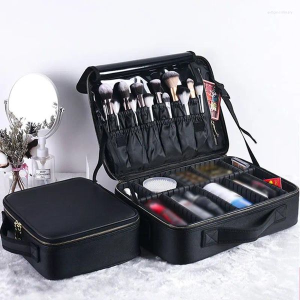 Pannelle per trucco PU BASSE IN PETTA PU CASSO COSMETICO PER DONNE MULTIFUNZIALE VIAGGIO PORTATILE ATTRAVERSO IN MODOTURA PROFESSIONALE PROFESSITÀ CASO