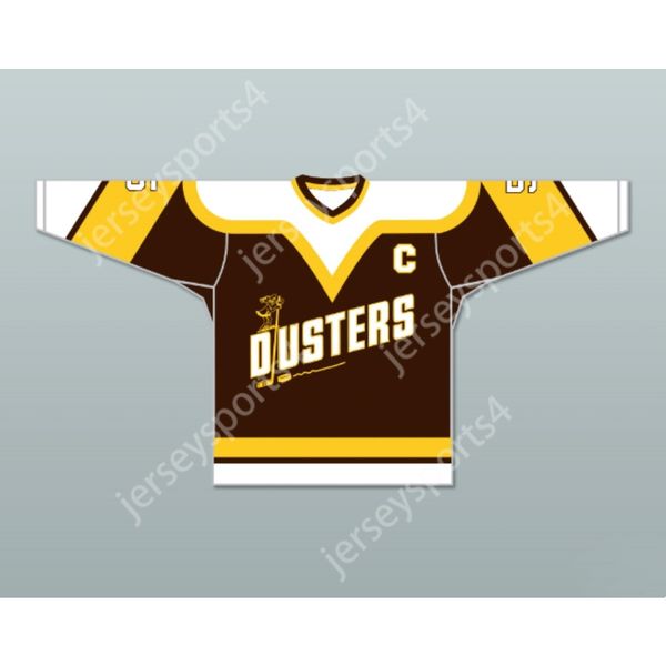 Benutzerdefinierte ROD BINGHAMTON BROOME DUSTERS BRAUN HOCKEY JERSEY 5 NEU oben genäht S-M-L-XL-XXL-3XL-4XL-5XL-6XL