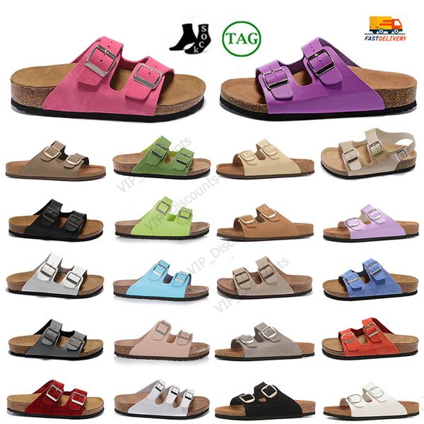 Birkstocks chinelos bostons tamancos sandália designer sandálias de cortiça homens mulheres slides birkes camurça famoso top tênis de couro casual plana verão praia ao ar livre