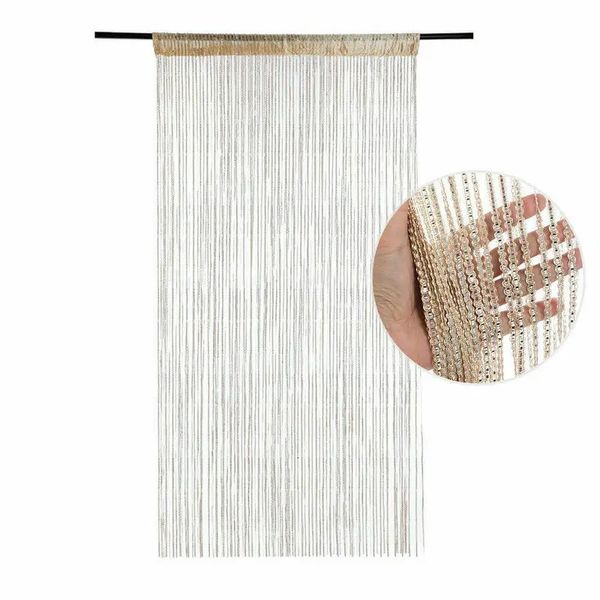 Cortina 95*200 cm Janelas de porta penduradas Decores de miçangas Corda Summer Summer Fly Insect Scel Tassel Painel Curtains Decoração de casa 231213