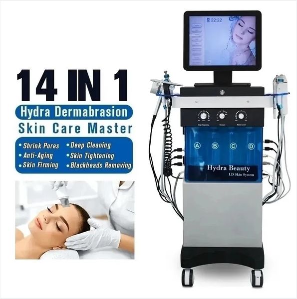 14 In 1 Hydro Beauty Facial Microdermabrasion Machine Entfernen Sie Blackheads und weiße Köpfe