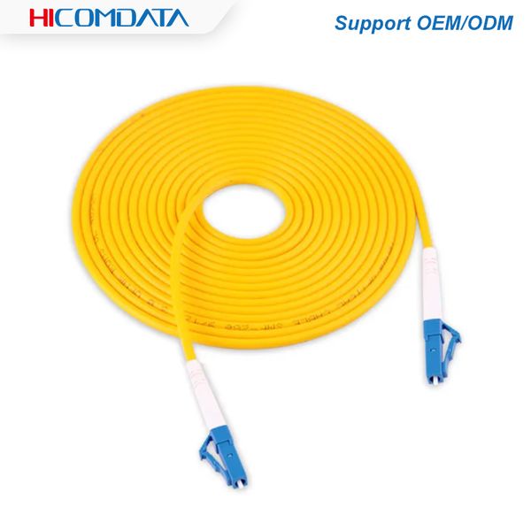 Hicomdata LC-UPC cabo de remendo de fibra óptica de modo único lc lc sm 2.0 ou 3.0mm 9/125um ftth cabo de remendo de fibra óptica jumper 1m 3m 5m 10m