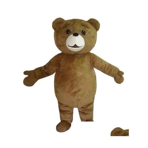 Maskottchen Real Picture Cute Bear Kostüm Adt Size Drop Delivery Bekleidung Kostüme Dhm26