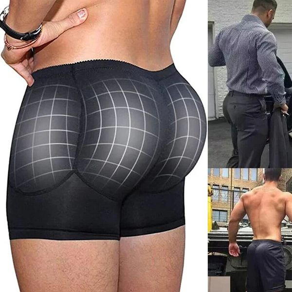 Erkekler Vücut Shapers Erkekler Butt Lifter Shapewear Butt Shorer Boxer yastıklı, iç çamaşırı karın kontrolü 231213