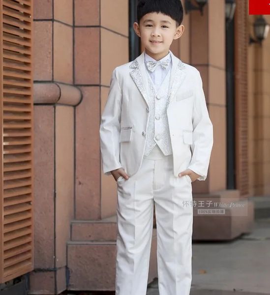 Trajes de alta calidad para niños, chaqueta de boda, ropa, traje, traje, cumpleaños, informal, niño formal para 4 piezas, conjunto 231213