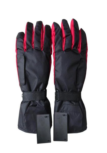 1 пара аккумуляторных перчаток из углеродного волокна с подогревом, лыжные перчатки, батарейный блок, электрические перчатки для езды, интеллектуальный непрерывный нагрев9805072