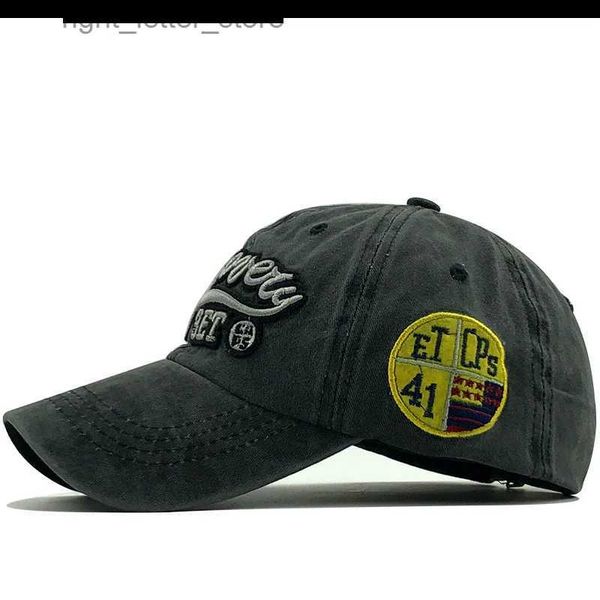 Top Caps Yeni Retro Balıkçılık Beyzbol Kapakları Erkekler İçin Şapkalar Casquette Marka Kadınlar Snapback Caps Yıkanmış Kemik Erkekler Gorras Gorras 3D Mektup Kapağı YQ231214