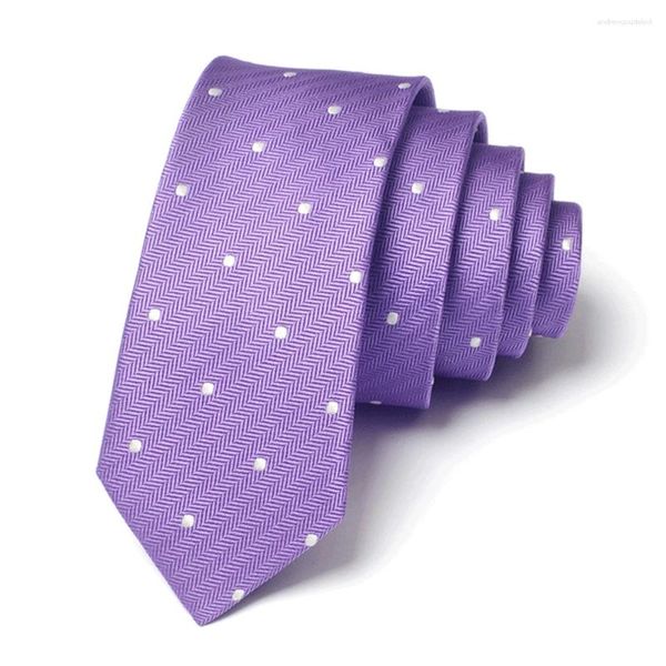 Bogen lila Männerkrawatte 5 cm Schlanker Nacken für Männer hochwertige dünne formale geschäftliche Hochzeit Krawatte Männliches Geschenk