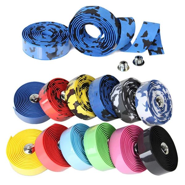 Bicicleta Groupsets Bicicleta Guiador Fita Eva Grips Sponge Bike Handle Grip Tape Ciclismo Anti-Slip Guiador Bar Tape Raod Bike Multi Camoflague 231213