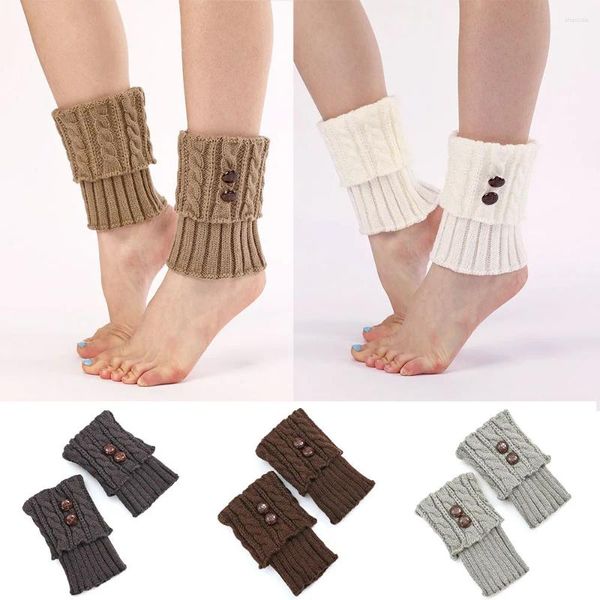 Frauen Socken Winter Warm Halten Gestrickte Boot Bein Damen Häkeln Wärmer Abdeckung frauen Einfarbig Knöchel