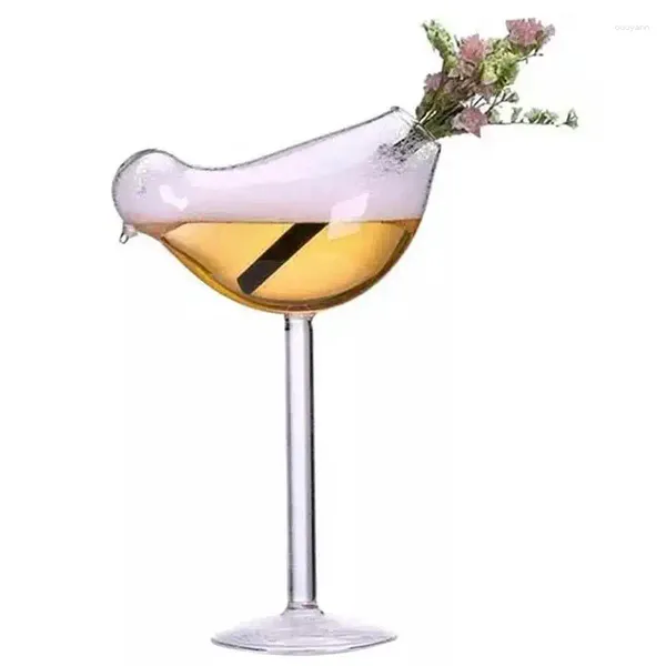 Şarap Gözlük Kuş Cam Yaratıcı Şeffaf Kupa Moleküler Füme Suyu Martini Bar Partisi Düğünü İçin Harika