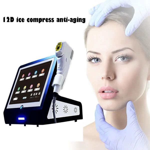 Multifuncional portátil hifu face lifting 12d pele aperto hifu máquina remoção de rugas remodelar dispositivo de cuidados com a pele