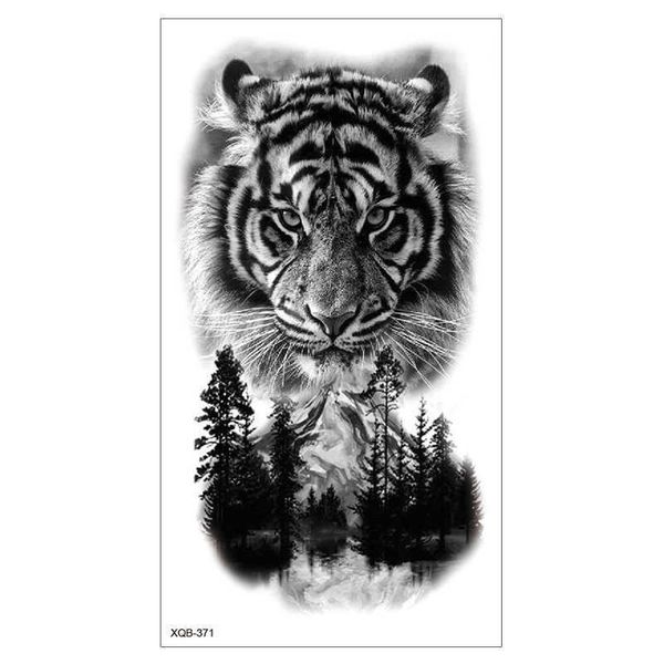 Макияж на руку, маленькая, полностью водонепроницаемая татуировка-наклейка, стойкая половина тигра, льва, животного