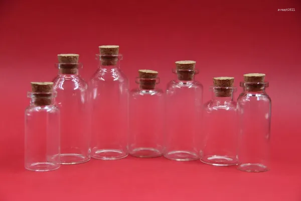 Flaschen 5 teile/los 12 ml 15 ml 20 ml 23 ml 25 ml 30 ml 35 ml 50 ml Klar korken Glas Fläschchen Jars Container Flasche Vase Terrarium