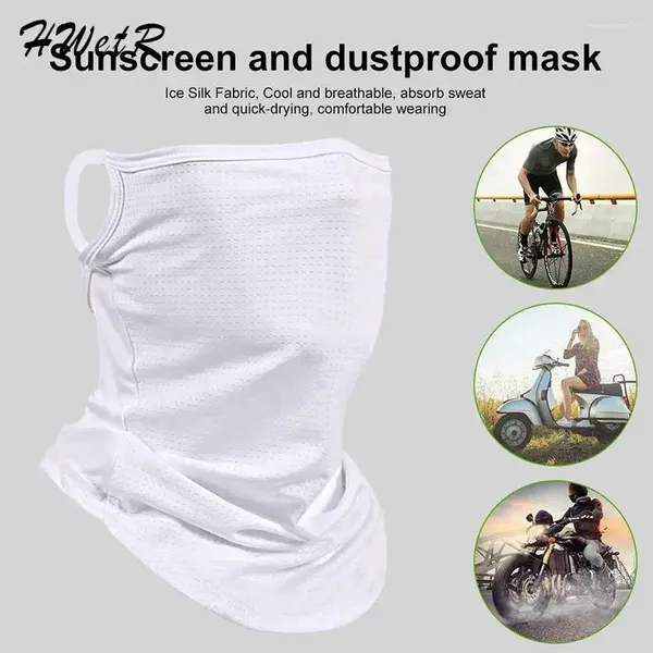 Eşarp 1 adet unisex yaz bandana asılı kulak üçgen yüz maskesi bisiklet avı avı balıkçılık kayak sporları açık boyun daha sıcak eşarp