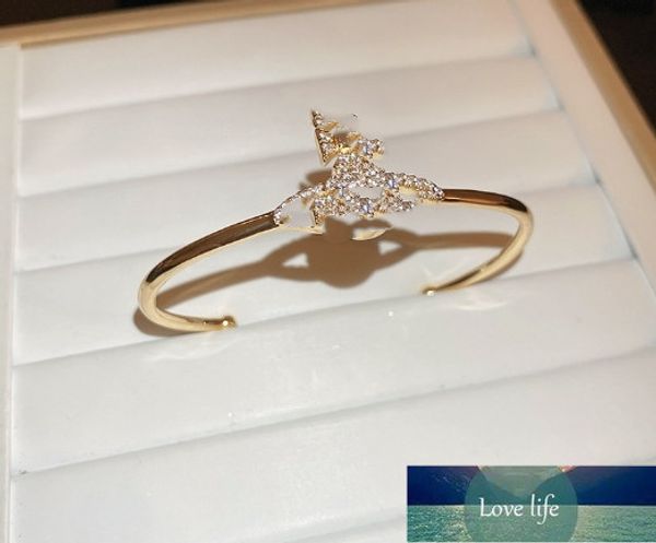 Bracciale geometrico con zirconi di alta qualità della Corea del Sud, braccialetto leggero, di lusso, con senso di design, braccialetto femminile all'ingrosso