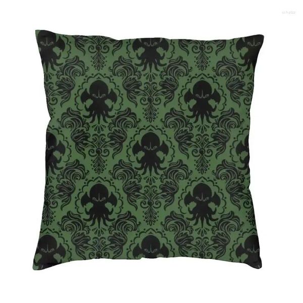 Travesseiro Cthulhu Grandes Antigos Damasco Capas Lovecraft Mythos Monstro Veludo Caso Nórdico Decoração de Casa