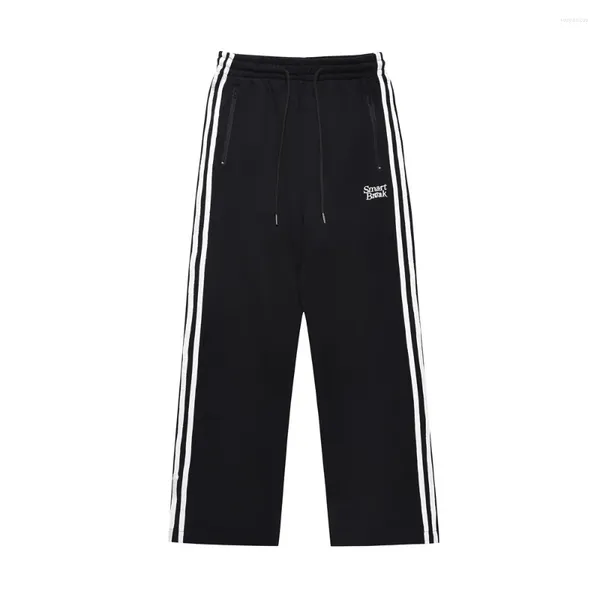 Pantaloni da uomo Pantaloni sportivi da donna Uomo Streetwear Moda Hip Hop Pantaloni larghi casual a righe laterali Pantaloni larghi Pantaloni sportivi da bambina