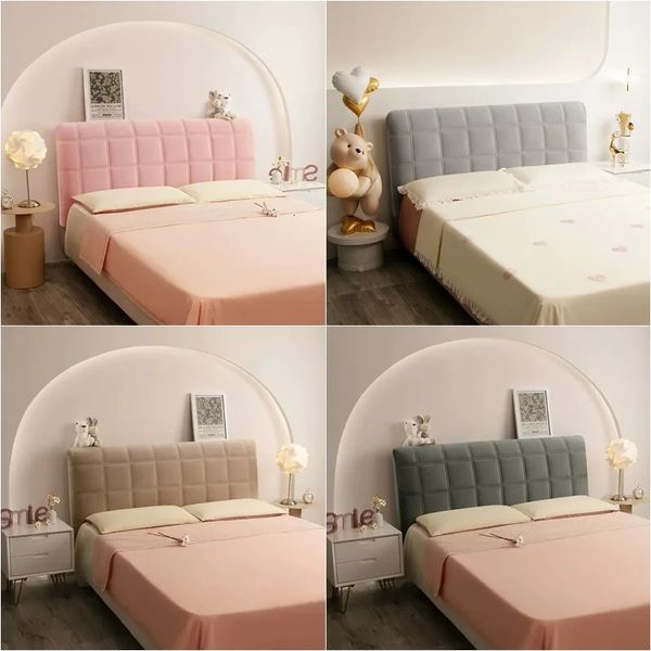 Tagesdecke Nordic Plaid Bett Kopfteil Abdeckungen Verdicken Weiche Warme Bettkopf Schonbezug Elastische Universal Bett Rückenlehne Staub Abdeckungen Schlafzimmer Dekor 231214