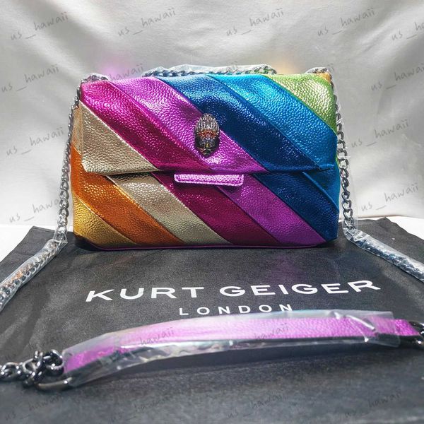 Akşam Çantaları Kurt G Londra Çok Renkli Patchwork Crossbody Çantalar Kadınlar İçin İngiltere Marka Tasarımcısı Moda Trendi Çanta PU Omuz Çantası T2312