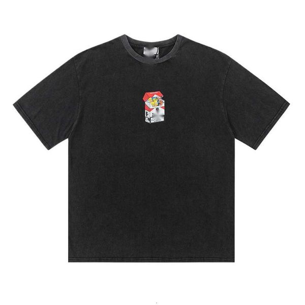 Rhude T-Shirt Designer Mode Mann Kleine Modemarke Sommer RHUDE Zigarettenetui Gewaschen Alte Männer Und Frauen Lose Kurzarm